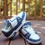 LV Trainer Monogram Denim White Blue